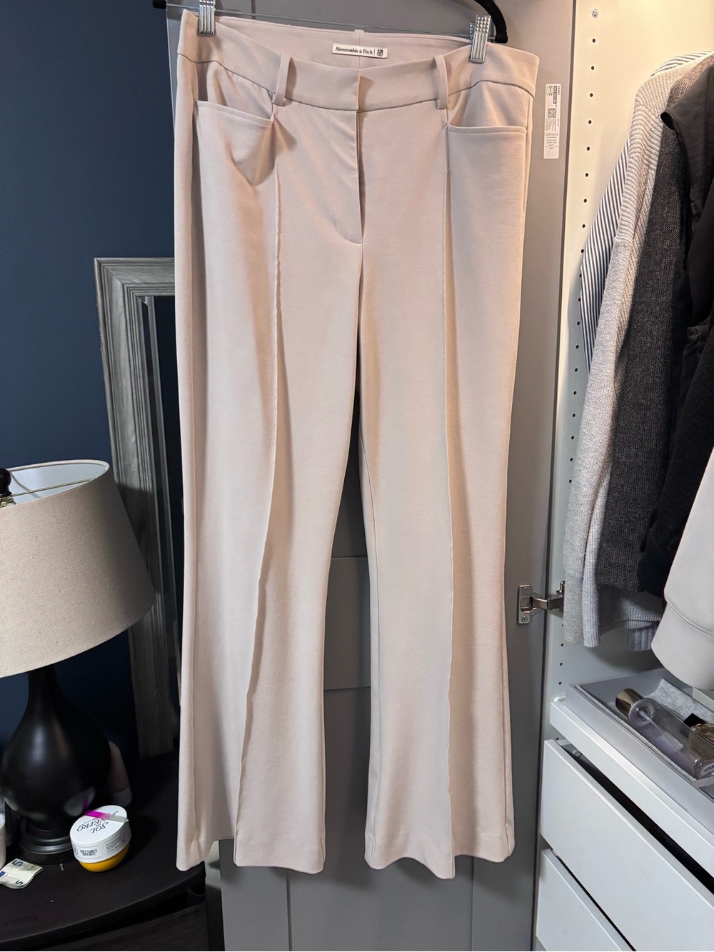 Abercrombie & Fitch Cream Flare Pant